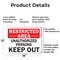 Signmission Restricted Area Unauthorized People Keep Out OSHA ANSI Sign, Aluminum, 18in W x 12in L, 2PK OS-2PACK-MISC-A-1218-L-19512 - alternate 4